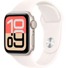 Apple Watch SE 3 GPS, 44mm Starlight Aluminum Case with Light Blush Sport Band - S/M